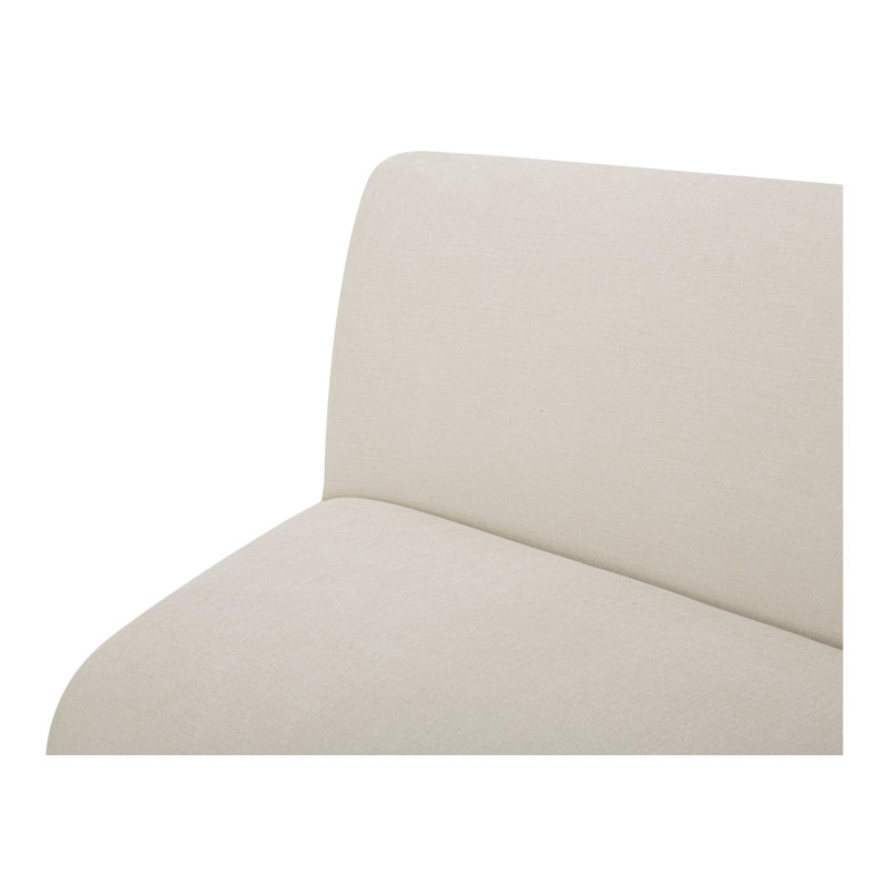 Fraser Wedge Slipper Chair Deep Blue, White Polyester Blend