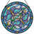 Moth Moon Stained Glass Window Panel，7.8H-776952943