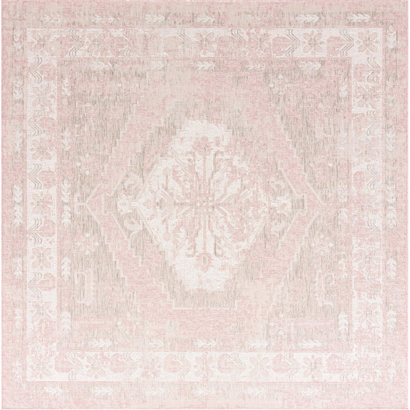 Tapis d'extérieur couleur nil rose, Carré 10 pi x 10 pi