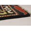 Tapis unique en laine noué à la main Mogul noir / rouge / brun clair de 8 pi 10 po x 11 pi 9 po années 2010 Kantzer