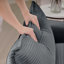 Ensemble de canapé de salon en tissu moderne deux pièces, deux canapés 2 places avec grand fauteuil inclinable à 8 coussins, tissu en velours côtelé gris-954062219