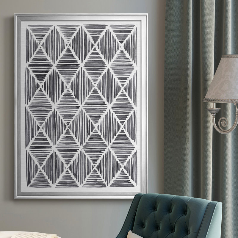 Vibrato IV - reproduction d'art sur toile, H 24,5 po x l 18,5 po x P 1 po, Cadre argenté