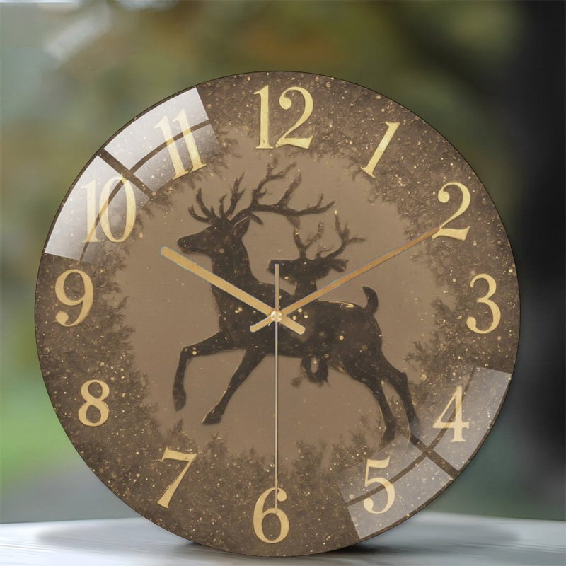 Sd1009_00019_ Art - Horloge murale moderne en verre 12 po