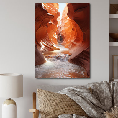 Beige orange canyon mirage sur toile