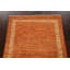 Tapis orange noué à la main de conception unique 3 pi 1 po x 4 pi 10 po