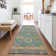 Machine Washable Indoor/Outdoor Xhevrie Teal Rug
