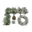 Ensemble de 4 arbres de Noël artificiels pré-éclairés, guirlande, couronne et ensemble de 2 arbres d'entrée avec lumières DEL
