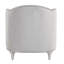 Chaise Kasa avec coussin, lin beige et finition champagne