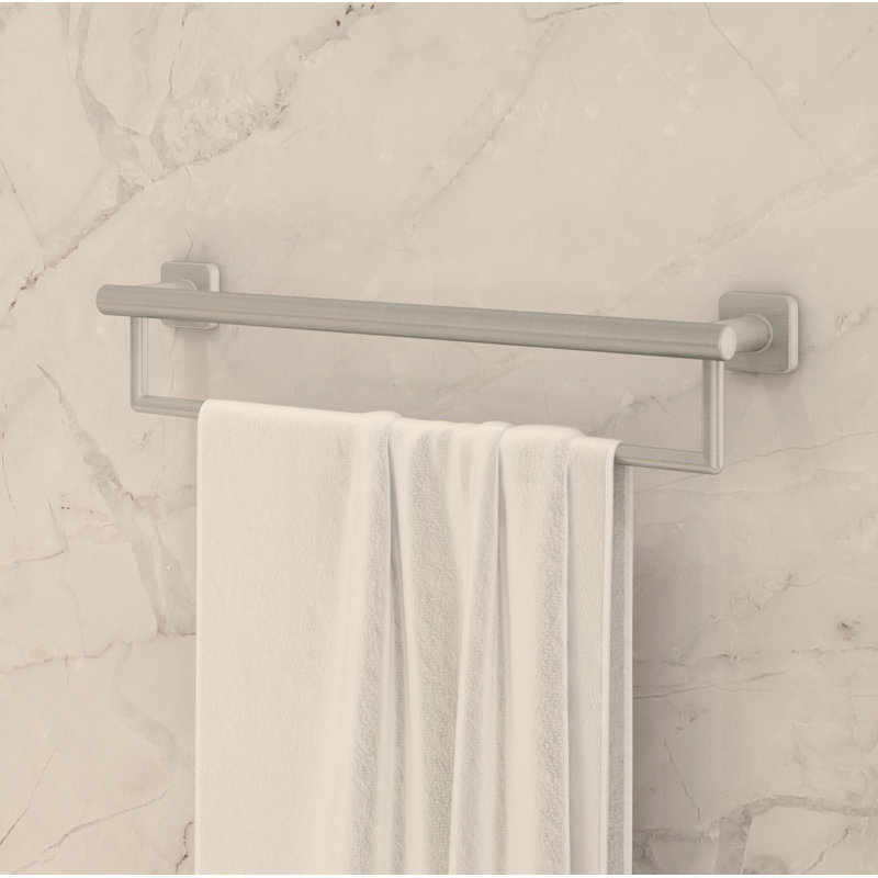 Barre à serviettes murale 25,61" Duro, Nickel satiné
