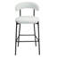 Tabouret de bar 26 po à hauteur de comptoir avec tabouret de bar et housse en tissu noir avec revêtement thermolaqué et repose-pieds-1226952156