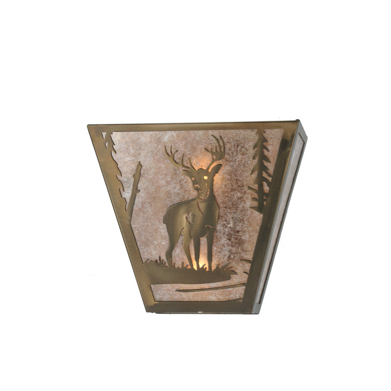 Rustic Lodge Flush Mounted Sconce