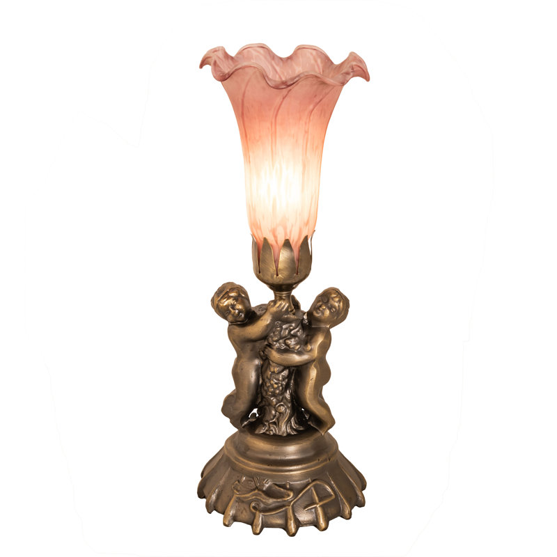Lampe d'appoint 13 po Tiffany Pond, Rose