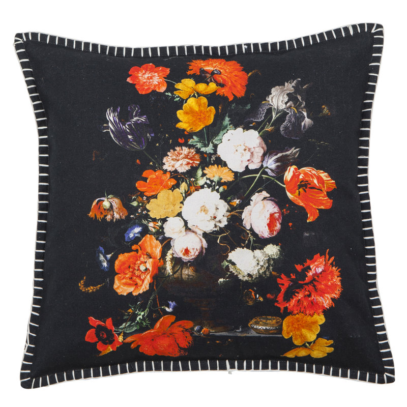 Pierre Floral Cotton Throw Pillow