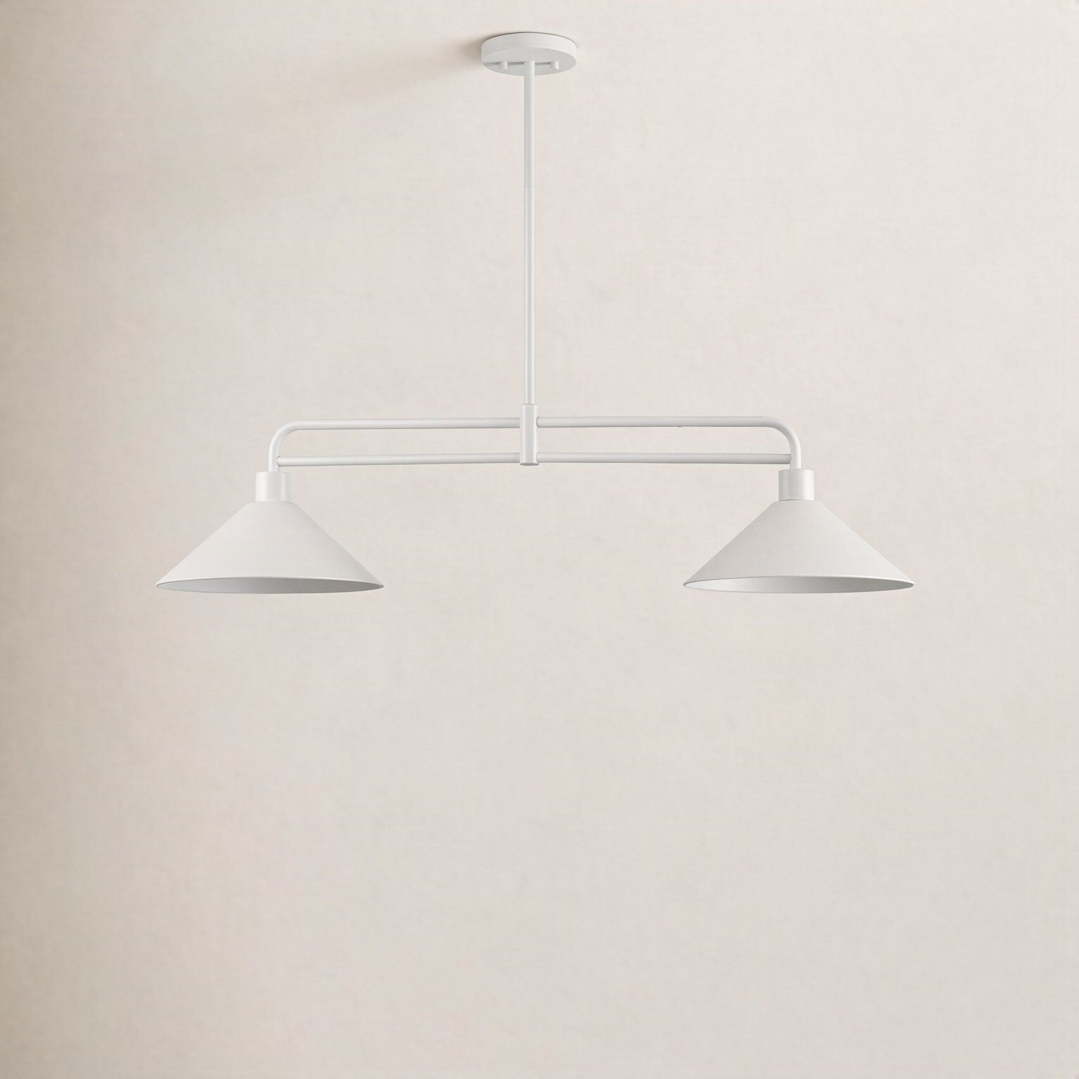 Fayra Dimmable 2-Light Pendant, White