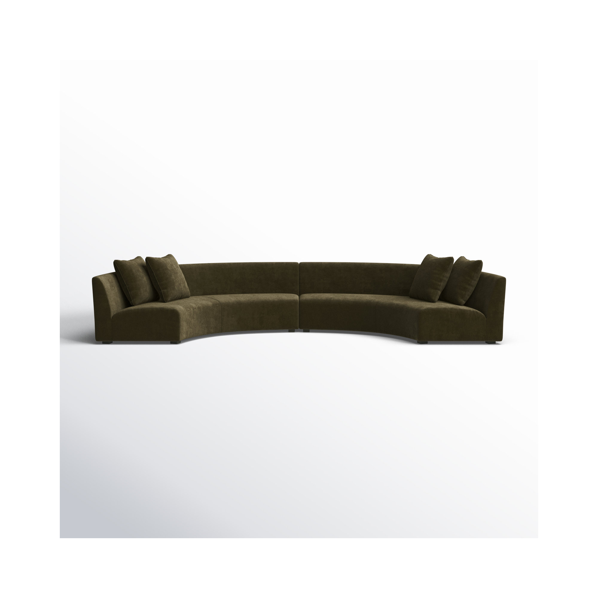 Aileen Modular Upholstered Sectional, Green