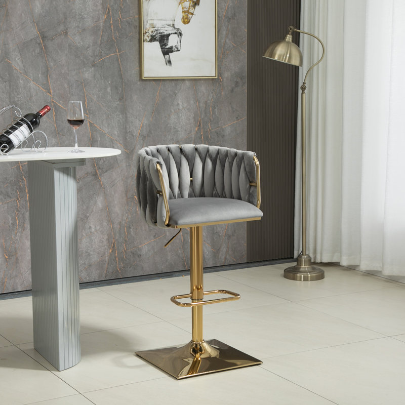 Tabourets de bar rétro avec dossier et repose-pieds, hauteur réglable, sièges confortables pour la cuisine et la salle à manger