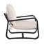 Chaise de salle à manger Blaire revêtue de tissu avoine avec structure en métal-156381260