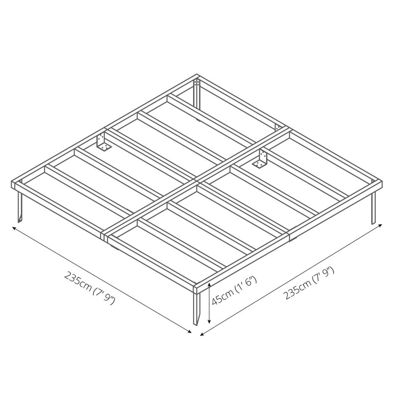 Mercia 8 x 8 Pressure Treated Wooden Shed Base