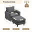 Chaise d'appoint rembourrée simple 35 po avec accoudoirs et pieds de repose-pieds mobiles Brannen-759848132