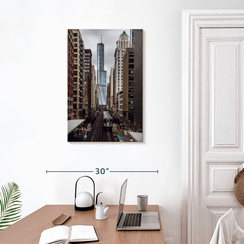 Aime Chicago Train Ride, 30" H x 20" W