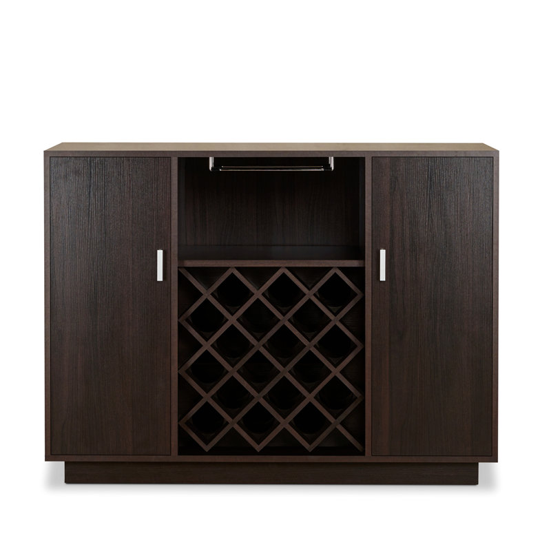 Ebern Designs 2 Door Server, Modern Sideboard, Wine Rack Included ...