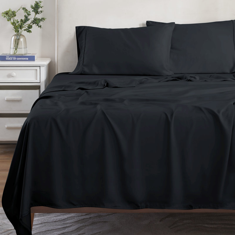 Lit de poche modulaire modulaire de Beechwood, Ensemble de draps pour très grand lit californien, Noir