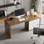 142.2Cm W Rectangle Computer Desk with Cabinet