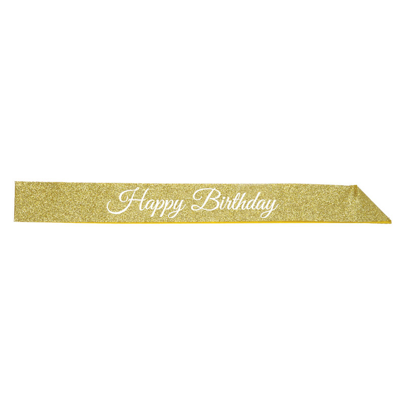 Ceinture joyeux anniversaire scintillante