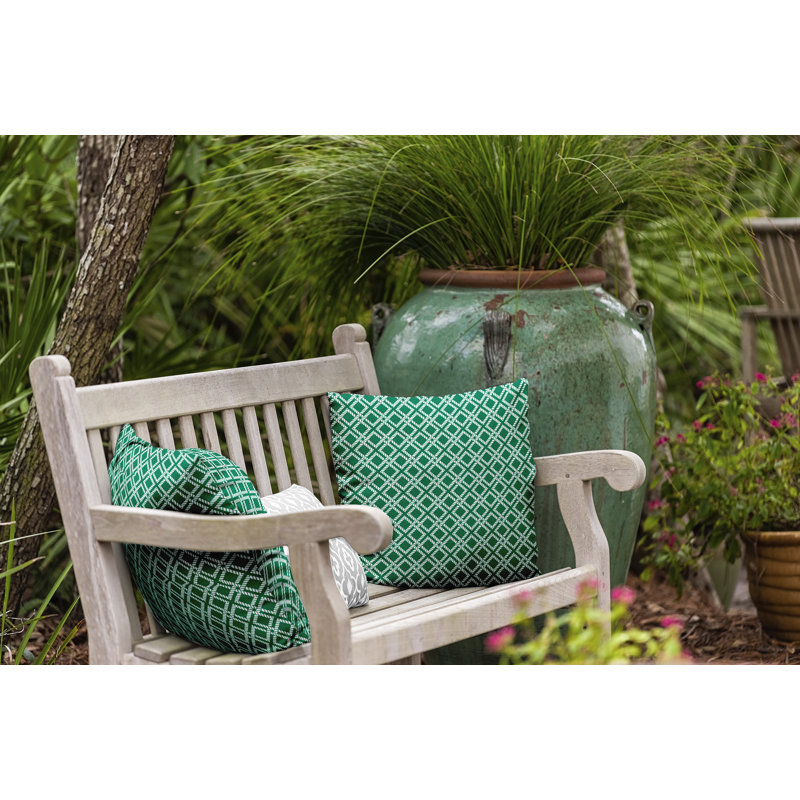 Coussin Nautical Nights, H 20 po x l 20 po, Véritable menthe géométrique