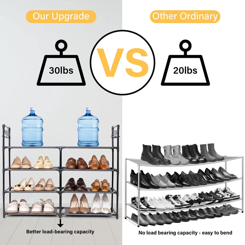 16 Pair Stackable Shoe Rack