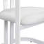 Ensemble de 2 chaises rembourrées en tissu avec structure en métal blanc, capacité de poids de 265 lb-796449000-796449002
