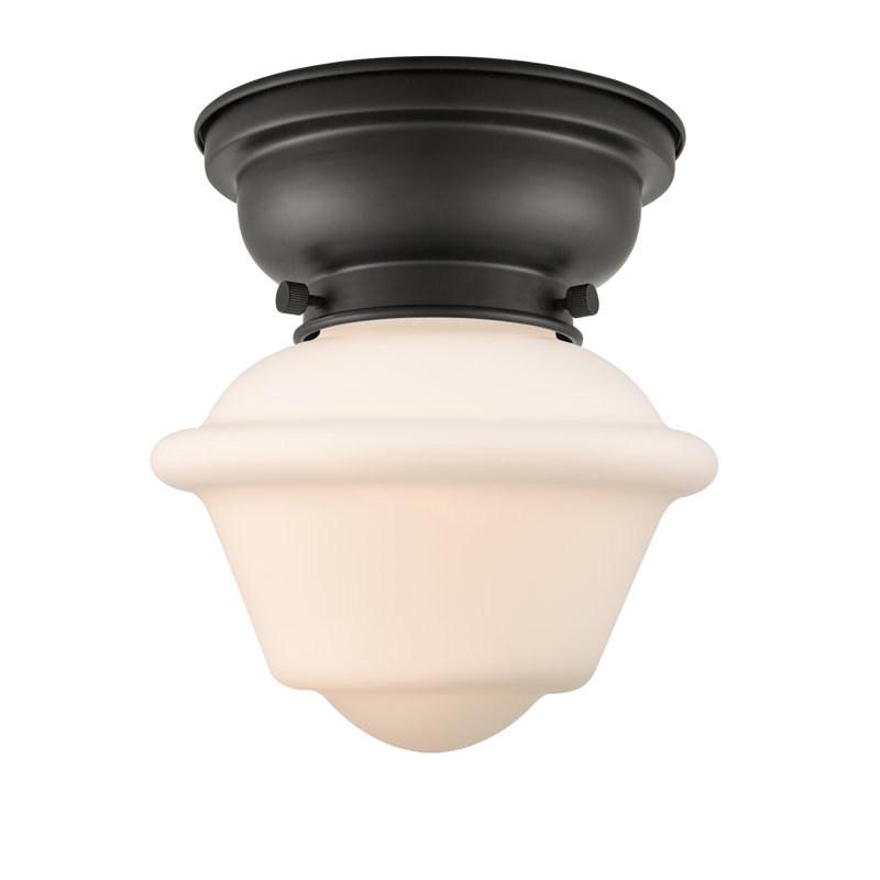 Plafonnier encastré 1 lumière 7,5 po Baptiste, Blanc mat, Ampoule non incluse, Noir mat