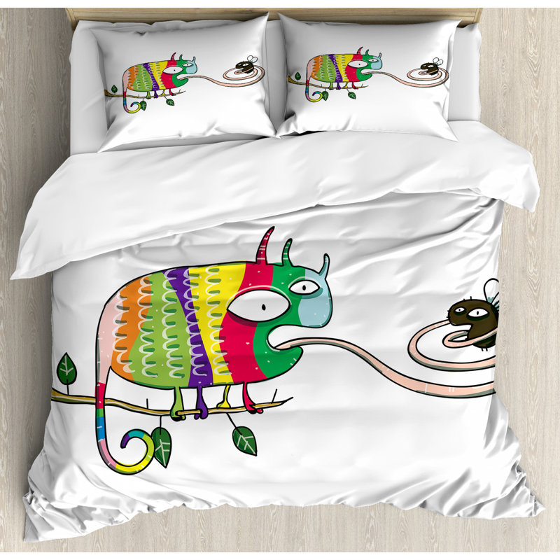 Floral Duvet Cover, King Duvet Cover + 2 King Shams