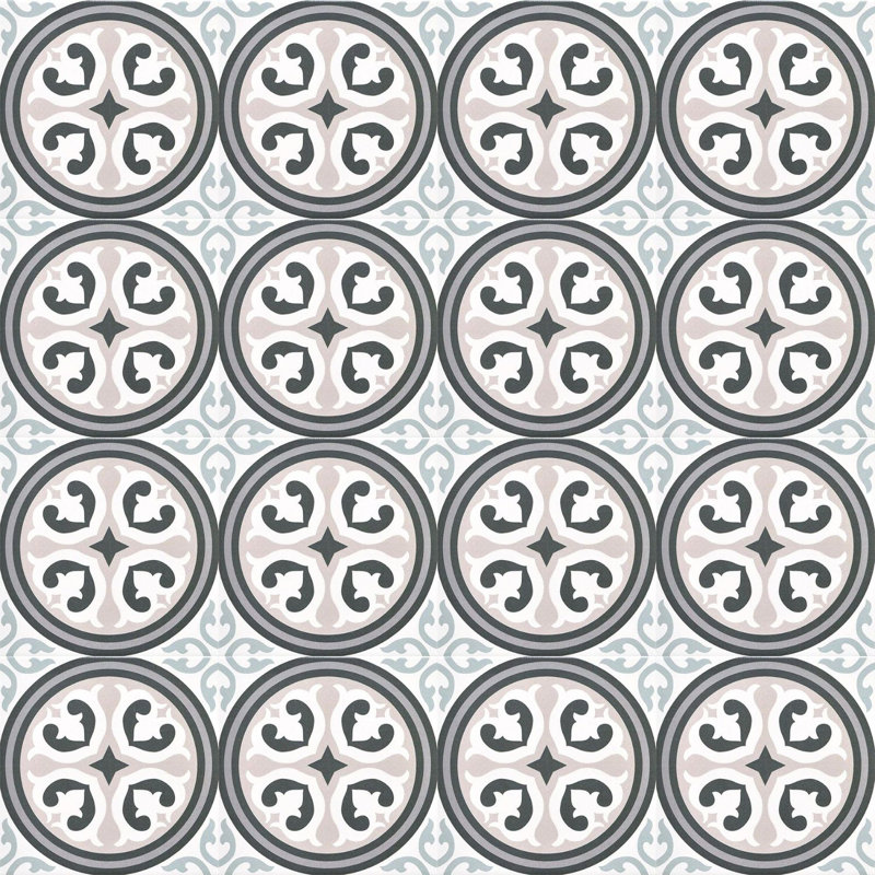 Monbleu Dutchen 8-in. Patterned Look Matte Porcelain Floor & Wall Tile
