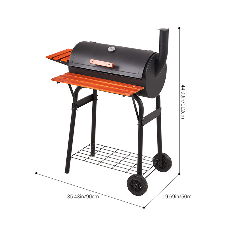 Dakota Fields 90cm W Charcoal Grill
