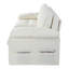 Grand canapé-lit convertible avec rangement latéral - Causeuse en chenille beige pour petits espaces-1705174362