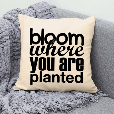 Polyester/Polyester Blend Reversible Throw Pillow