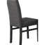 Table de salle à manger en bois de 48 pouces avec 4 chaises d'appoint rembourrées, finition gris anthracite, design transitionnel Mid-Century, 5 pièces d'ingénierie: table rectangulaire de 48 po, tissu gris anthracite, dossier uni, sièges-1352837347-1352837348