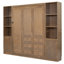 Lit escamotable en bois avec tablettes et armoires de rangement