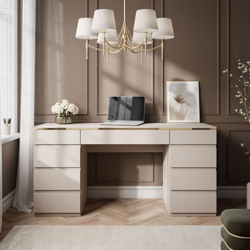Standing Desk, Cashmere/Gold