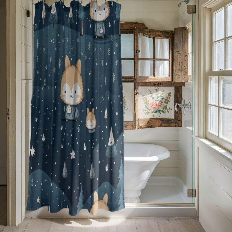 Rideau de douche Christmas Twilight - Premium, H 74 po x l 71 po