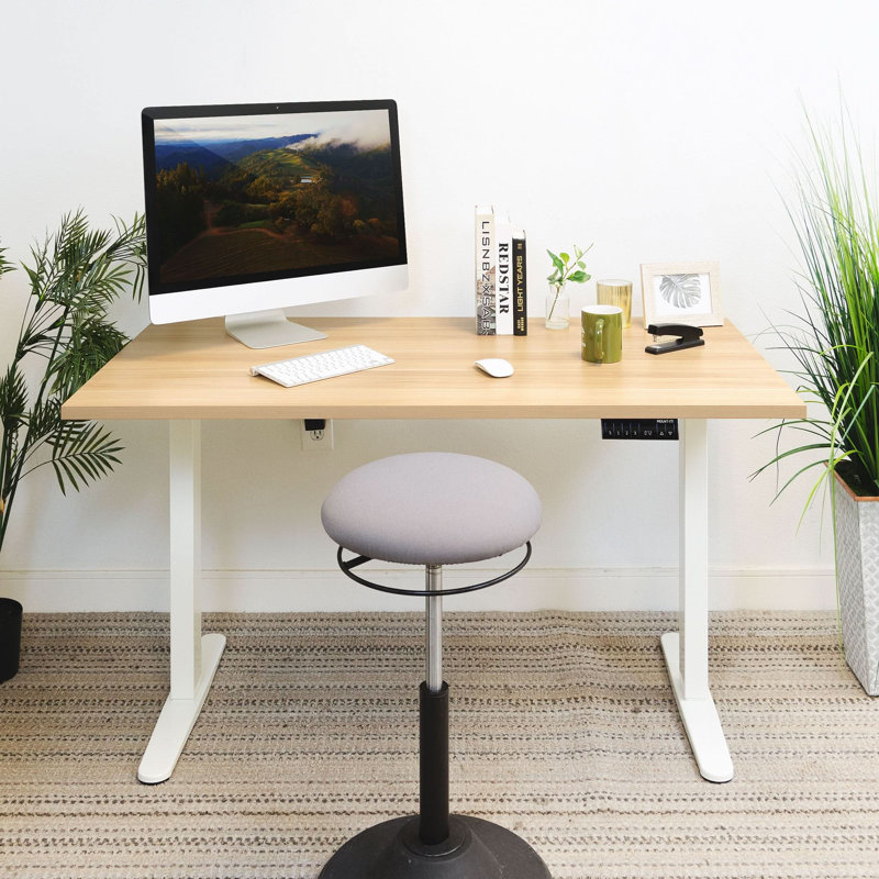 Dual Motor Electric Standing Desk Base, White