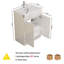 Ensemble de meuble-lavabo avec lavabo, 2 portes et tablette