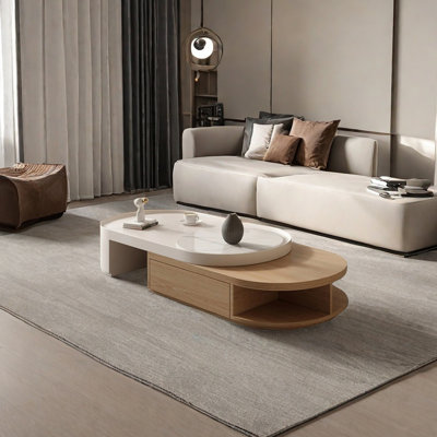 Table basse rétractable en bois