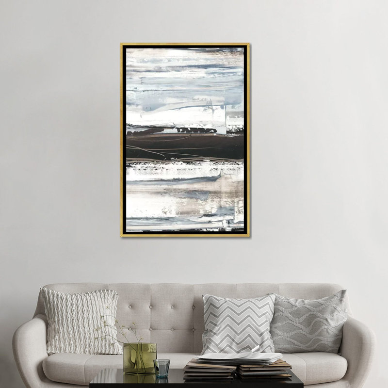 « Icy horizon II » par Ethan Harper, reproduction d’art, Pas de tapis, H 48 po x l 32 po x P 1,5 po, Toile encadrée d'or
