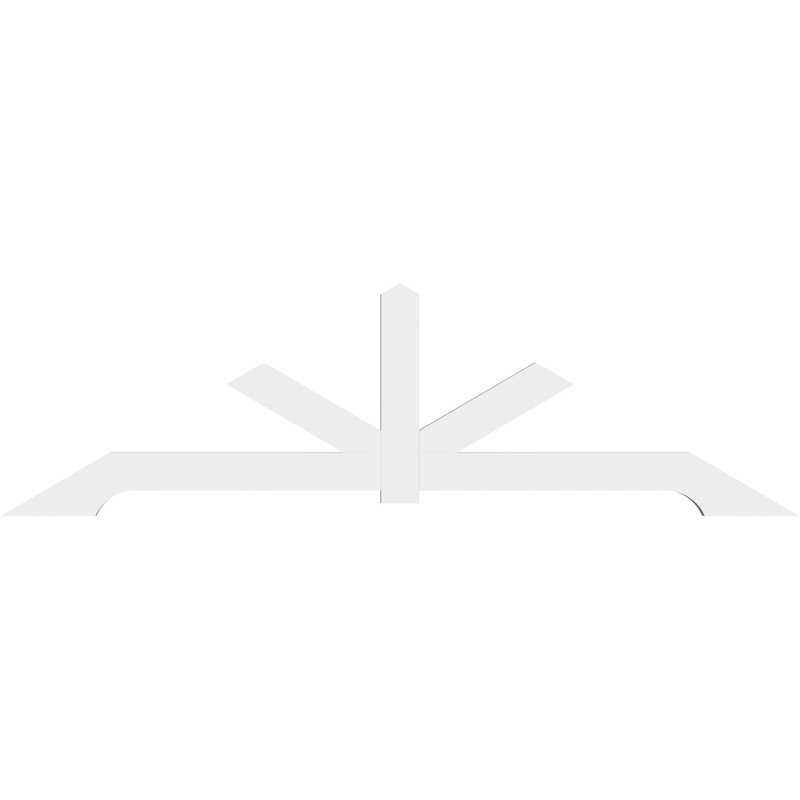 Support de pignon en PVC de qualité architecturale Vanguard, H 24,5 po x l 84 po (pas: 7/12), P 2 po x F 4 po