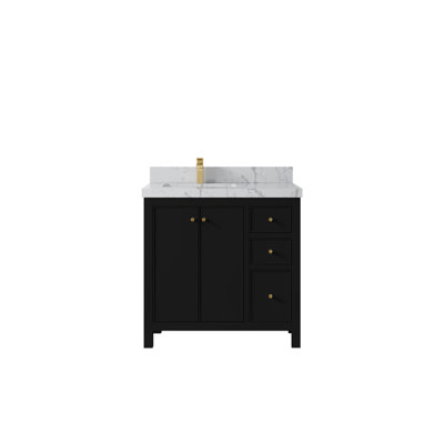 Meuble-lavabo simple 36 po avec plateau Chicago