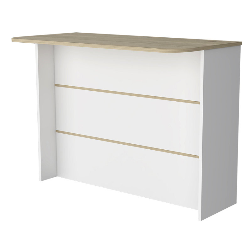 White And Light Pine 3-Tier Shelf Kitchen Island