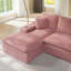 Canapé modulaire rembourré en mousse à compression 98,4 po avec méridienne et poche latérale-97042053-186313020