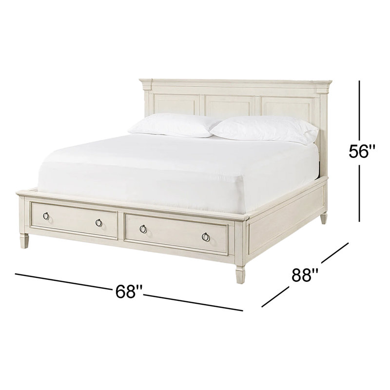 Payton Solid Wood Bed, Queen, Cotton-hued
